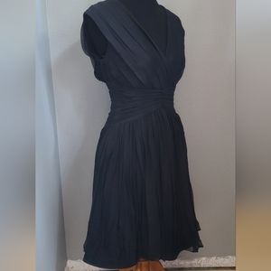 Vintage Black Marilyn Monroe Pleated Fit & Flare Dress